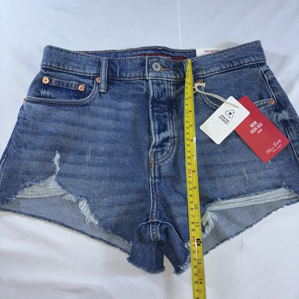 Lucky Brand‎ Mom High Rise Short Stretch Button Fly Women’s Size 6/29 NWT